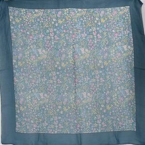 Vintage Liberty London Floral Scarf with Sheer Floral Design